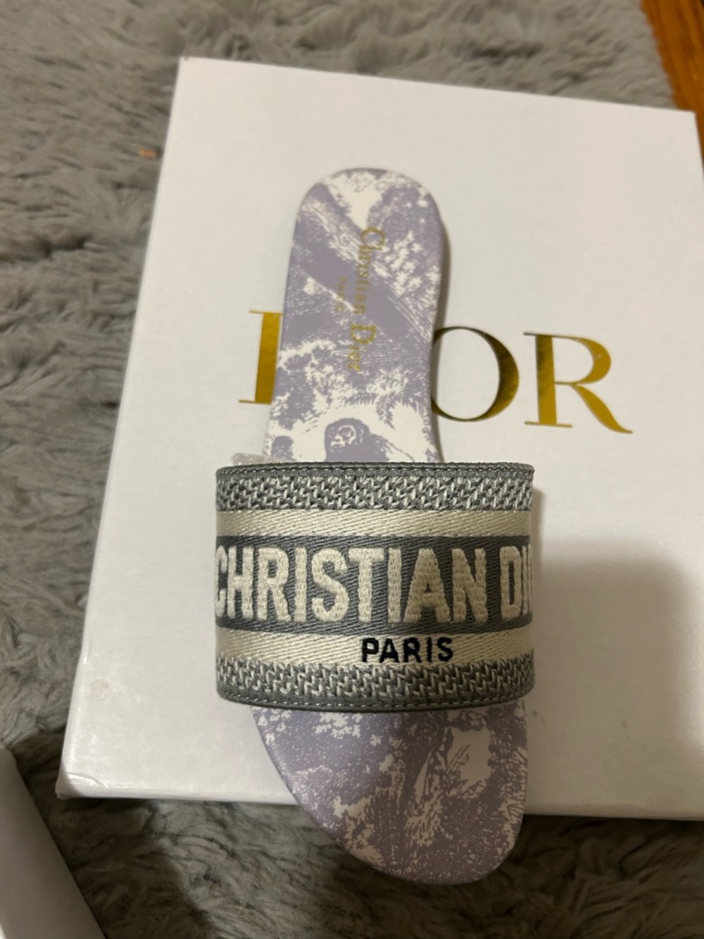 Christian Dior dway slides grey slides #luxury #slides size 36. - Picture 7 of 7